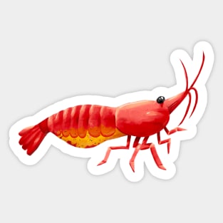 Pregnant Aquarium Cherry Shrimp Sticker